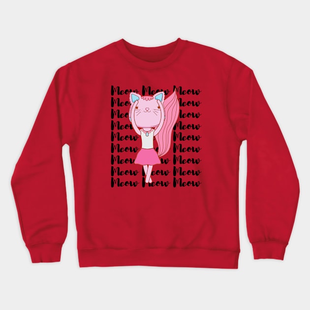 Ballerina Kitty Crewneck Sweatshirt by François Belchior